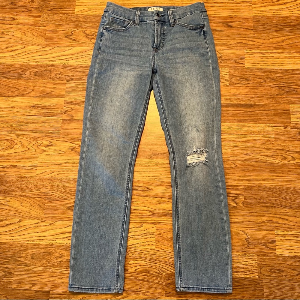 7 For All Mankind Light Blue Distressed Skinny Jeans